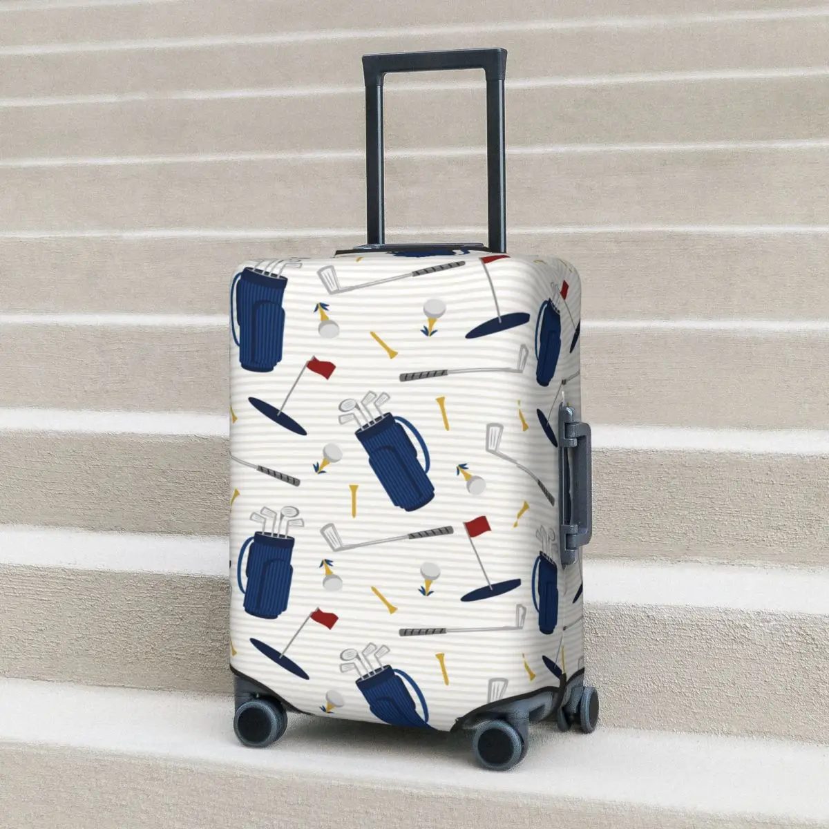 

Tee Time - Golfing - Клюшки и футболки для гольфа, защитный чехол для чемодана, эластичные защитные чехлы для дорожного багажа для 18-32 дюймов