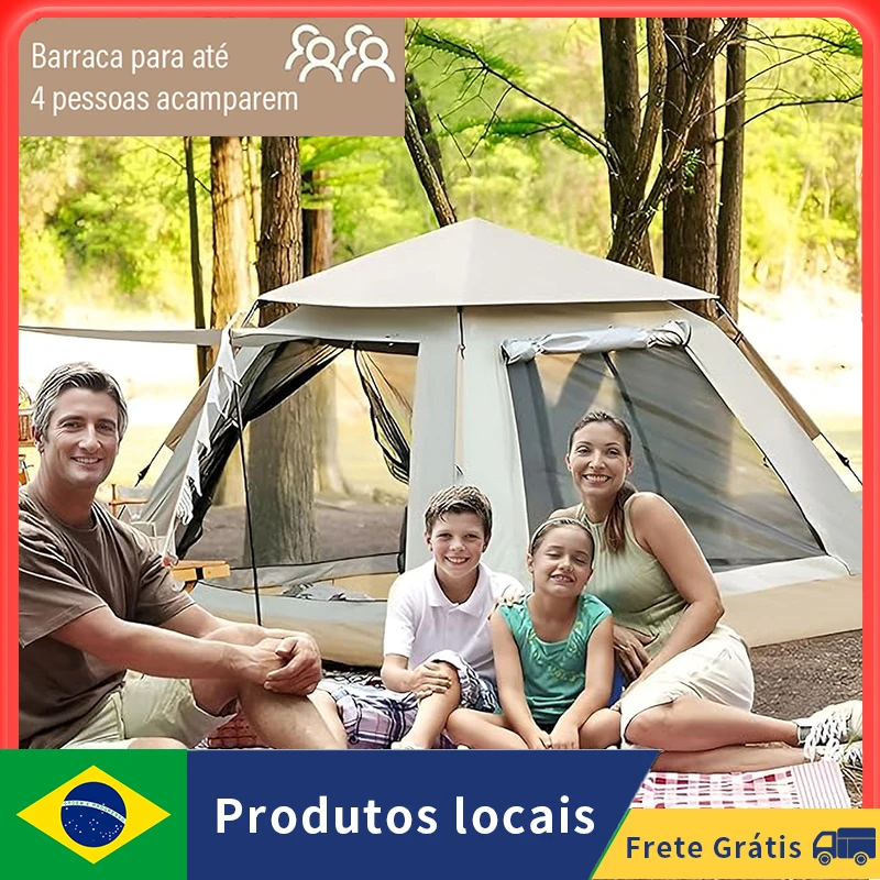 Automatic Pop-up Camping Tent,Quick Open Camping Tent for family hiking camping,with Carring Bag,4 Person