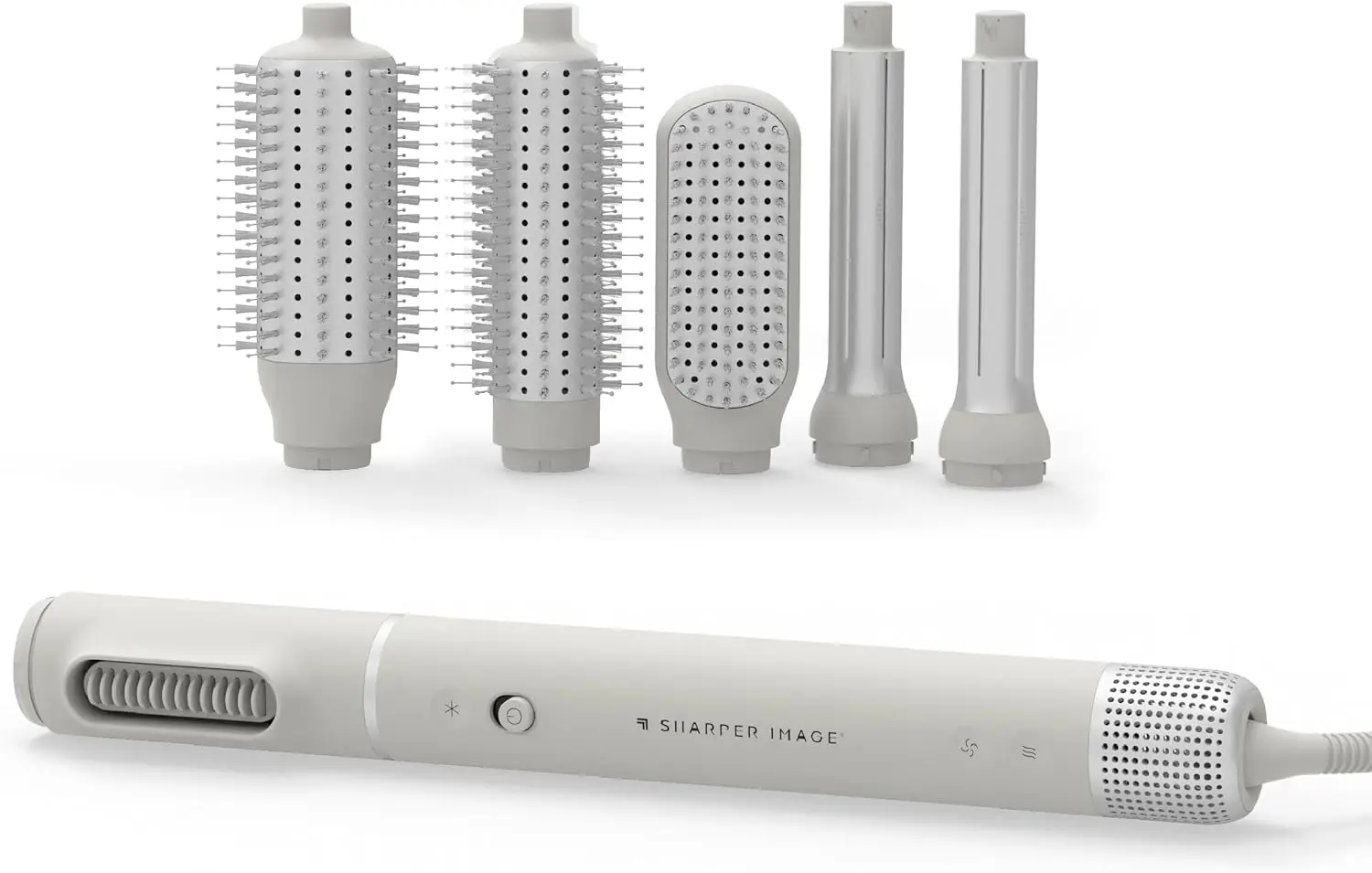 6-in-1 Multi-Styler: Ionic Hair Dryer Brush, Air Wrap Curling Wand, Detangler, Volumizing, Smoothing & Straightening Tools for Salon Results at Home