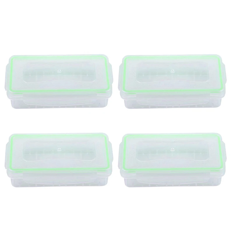 1pc/2pcs/4pcs Clear Plastic Waterproof Battery Storage Case Holder Organizer for 18650 16340 Batteries with Case Bag