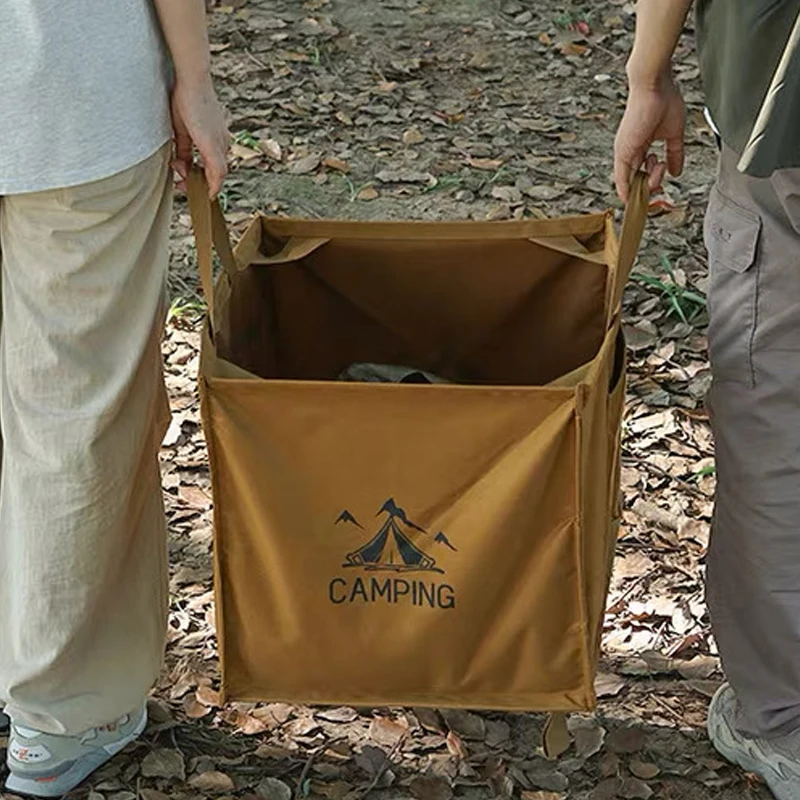

Throwing Rope Cube Bag Camping Trash Can Easy To Fold And Portable Climbing Rope Storage Basket For Tree Work Travel And Picnics