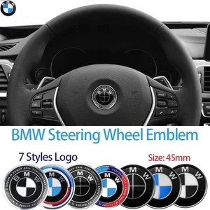 Etiketin amblemi arabanın direksiyon simidinde ve dekorasyon için aksesuarlar, BMW E46, E85, E60, F10, E39, F30, E36, F20, E87, E90, E70, X3, X5, 45mm Amblemde ilk 10 satış, direksiyon simidi e46-no. 9