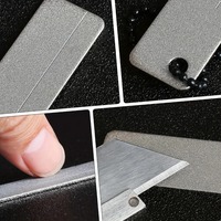 Knife Sharpener Diamond Mini Keychain Tool Camping Outdoor Emery Nail File Portable Pocket  Sharpening  Stone  Survival  Gear
