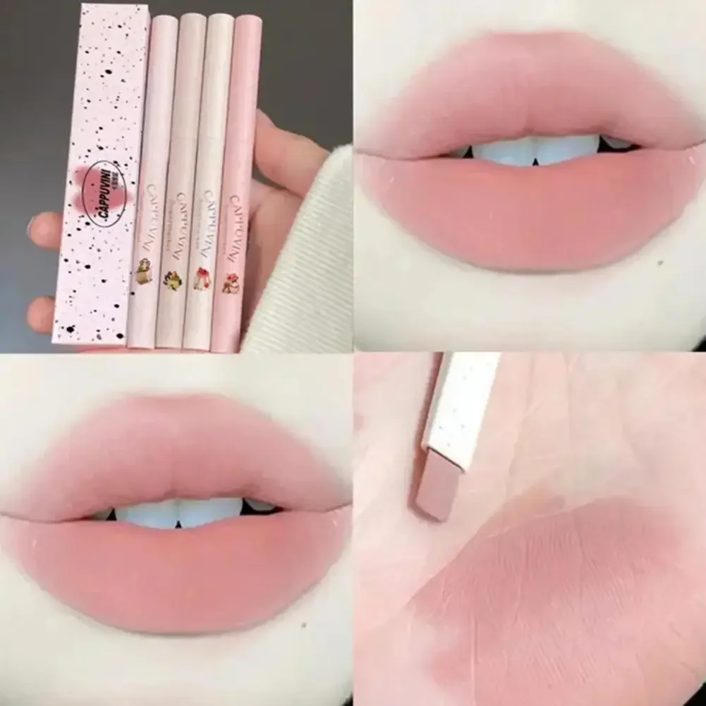 

5 Colors Matte Lip Liner Lipstick Pen Long Lasting Cup Waterproof Makeup Lipliner Smooth Soft Non-stick Velvet Pencil Cosmetics