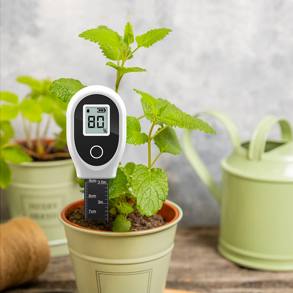 Digital Moisture Meter Soil Humidity Sensor with Backlight and Scale for Garden Lawn Farm Orchard High Accuracy