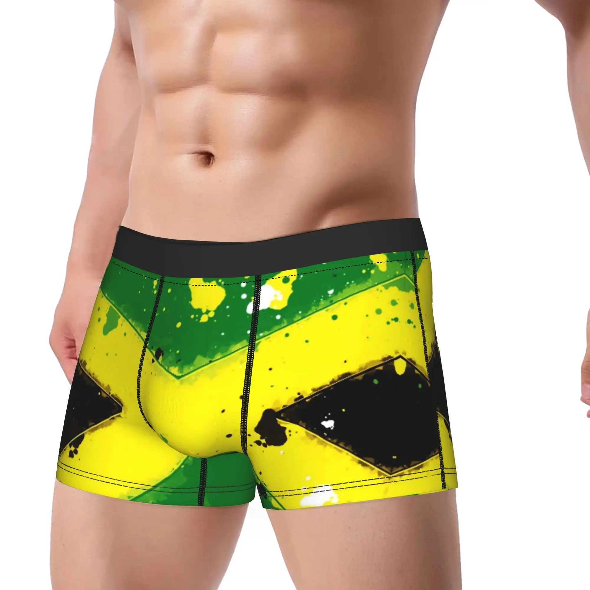 Jamaica Grunge Flag Underwear  Male Boxer Brief Elastic Boxer Shorts Trenky Print Oversize Panties