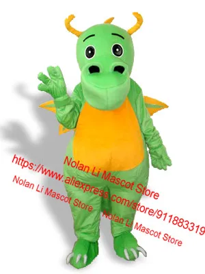 Professional Big Nose Green Dinosaur Mascot Costume Cartoon Suit Adult Size Birthday Party Fashion Role-Playing Christmas198