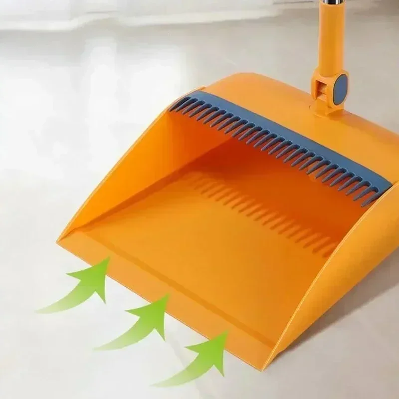 Kitchen office new folding broom dustpan set household cleaning tools non-stick hair dry wet dual-use broom folding set