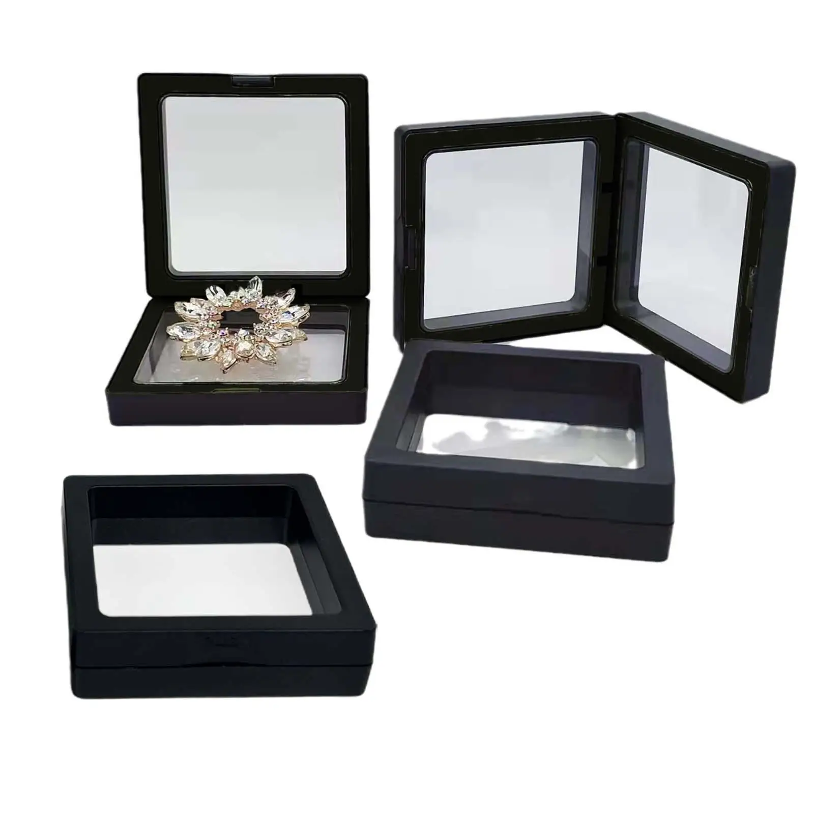 Transparent Floating Display Frame Case Jewelry Storage Holder 3D Effect for Medals Stamps Casino Tokens