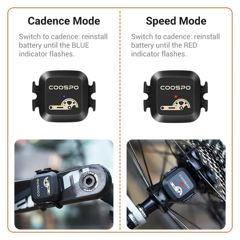 COOSPO BK467 Cadence and Speed Sensor Dual Mode Rpm Monitor Bluetooth 4.0 ANT Road Bike For Wahoo Garmin Bike Computer