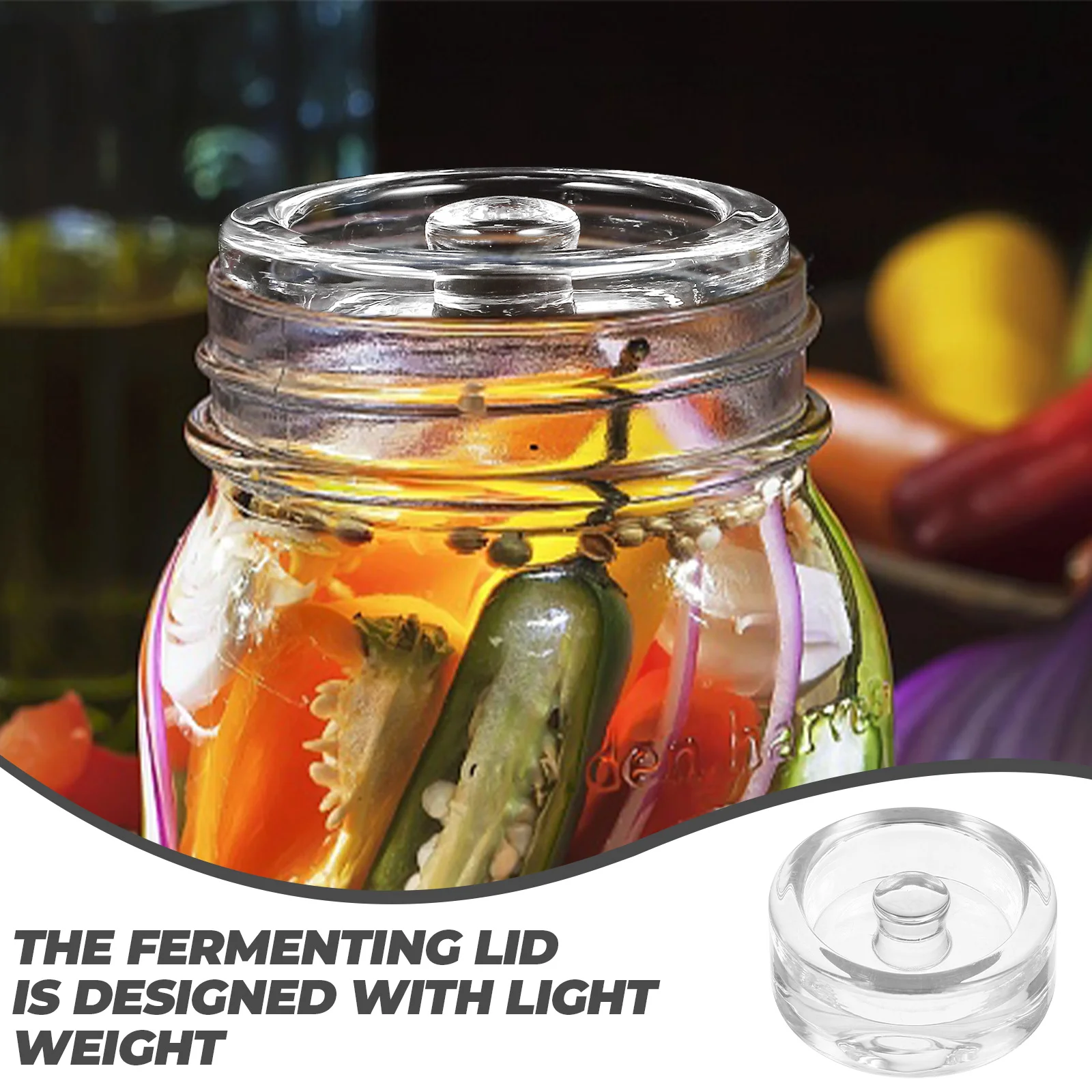 

Fermented Glass Weights Fermentation for Jar Wide Mouth Lid Mason Jars Regular Lids Fermenting Pour and Store