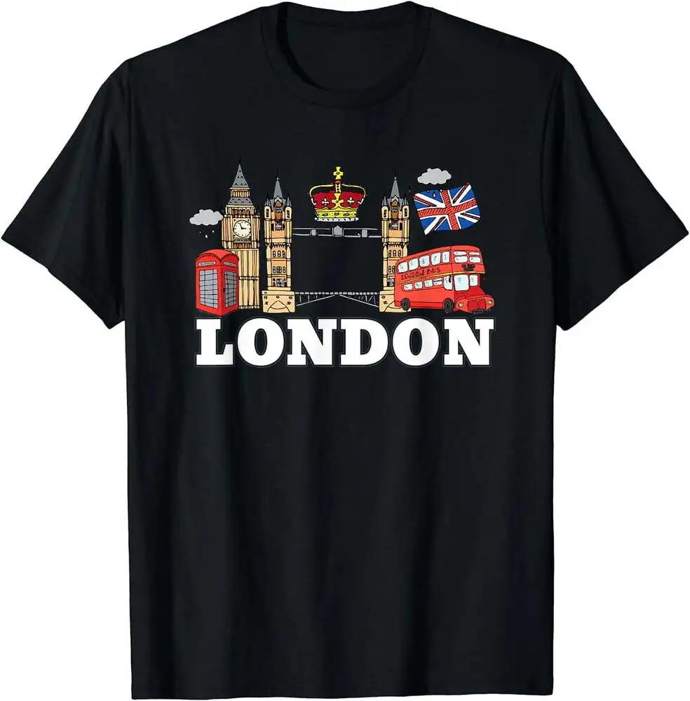 Inghilterra London Shirt Souvenir per uomo donna bambini t-Shirt Largefor uomo abbigliamento donna Tees Y2K top Unisex estate manica corta