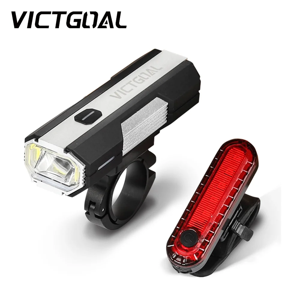 

VICTGOAL Bicycle Light Set USB Headlight LED Flashlight Cycling Front Lamp MTB Electric Bike Taillight Mountain Bike Accessories
