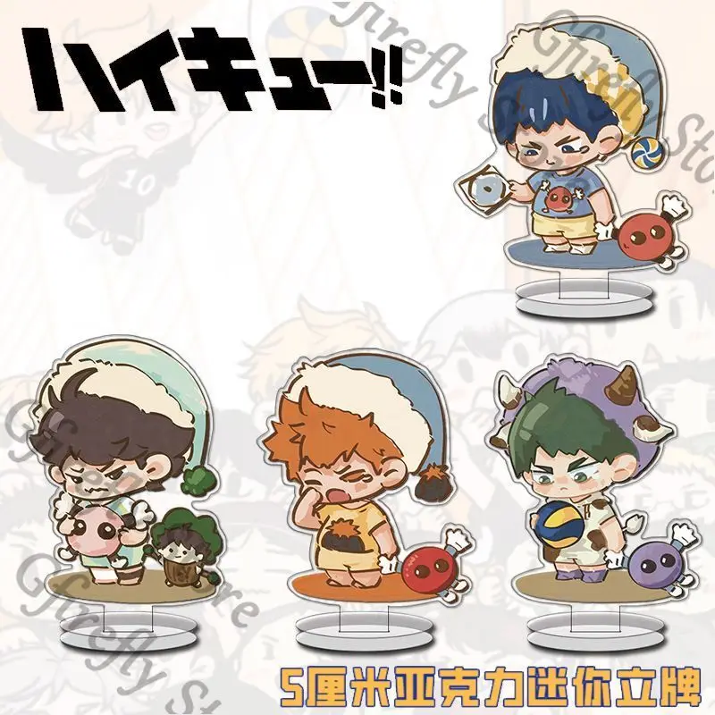 

Haikyuu!! Standing Sign Show Shelf Decorate 5cm Anime Indicative Board Shoyo Hinata Mini Tobio Kageyama Acrylic Gift