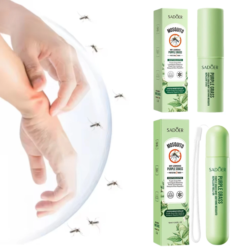 Purple Grass Mint Mosquito Repellent Liquid Portable Outdoor Prevents Mosquito Bites Anti-itch Soothing Summer Outdoor Use