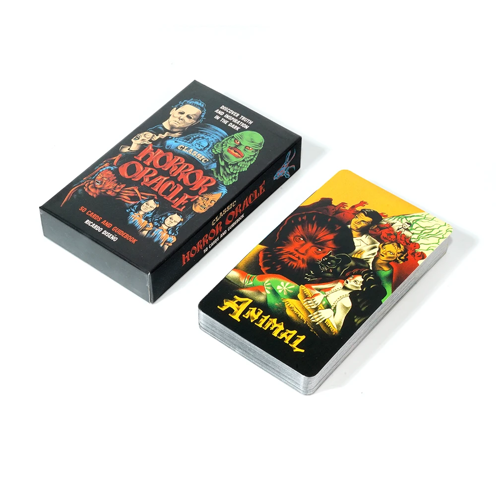 Classic Horror Oracle Cards Discover truth and inspiration in the dark by Ricardo Diseño Horror and horror-movie fans