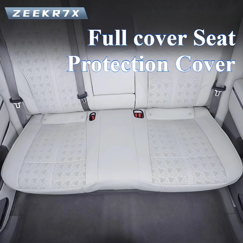 

Подушка для автомобильного сиденья Geely Zeekr 7X, полное покрытие, 4-сезонная кожаная дышащая подушка для сиденья, пылезащитный внутренний коврик, аксессуары