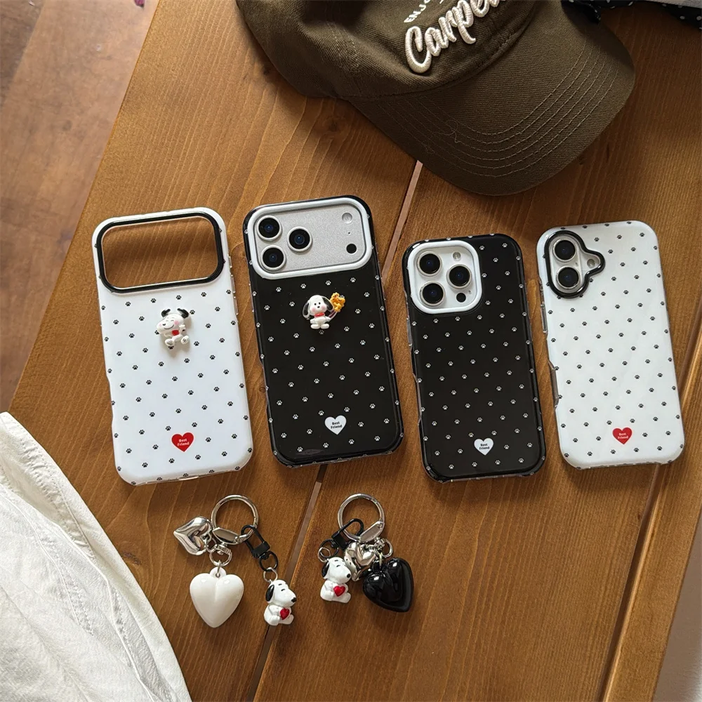Korean Ins Cute Puppy Silicone phone case for iPhone 17 16 Pro 15 16 Pro Max 15 Pro Cover With 3D Snoopy Charm Shockproof Cover - AliExpress 202192403 Korean Ins Cute Puppy Silicone phone case for iPhone 17 16 Pro 15 16 Pro Max 15 Pro Cover With 3D Snoopy Charm Shockproof Cover - AliExpress 202192403