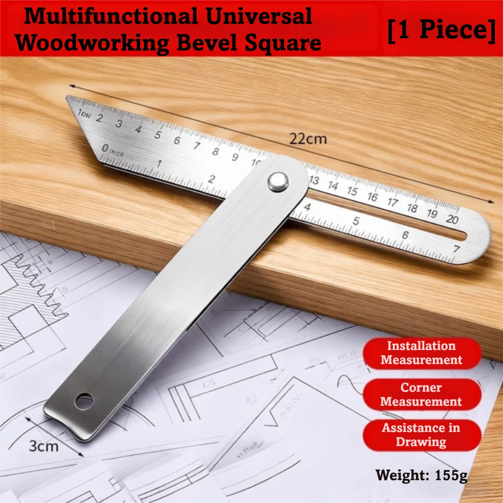 

Stainless Steel Measuring Ruler Thickened Multi-Scale Drawing Aid Double Sided Scale Durable Construction