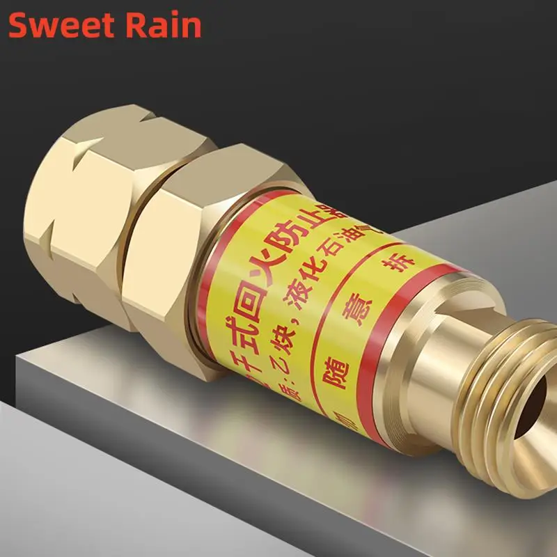 1 Pcs Flashback Arrestor Check Valve Flame Buster Oxygen Acetylene HF-2 for Pressure Regulator Mount Gas Welding Cutting