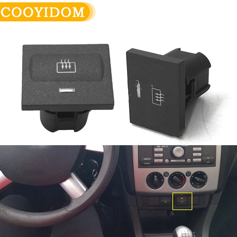 Rear Windshield Heating Switch For Ford Focus MK2 2005 2006 2007 2008 2009 2010 2011-2014 Defrost Defogging Button