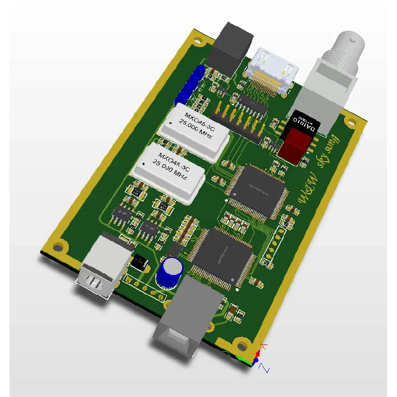 Amanero Scheda di interfaccia USB italiana Cpld Spdif I2S DSD512 Dop128 Lavorazione e conversione del segnale di uscita coassiale