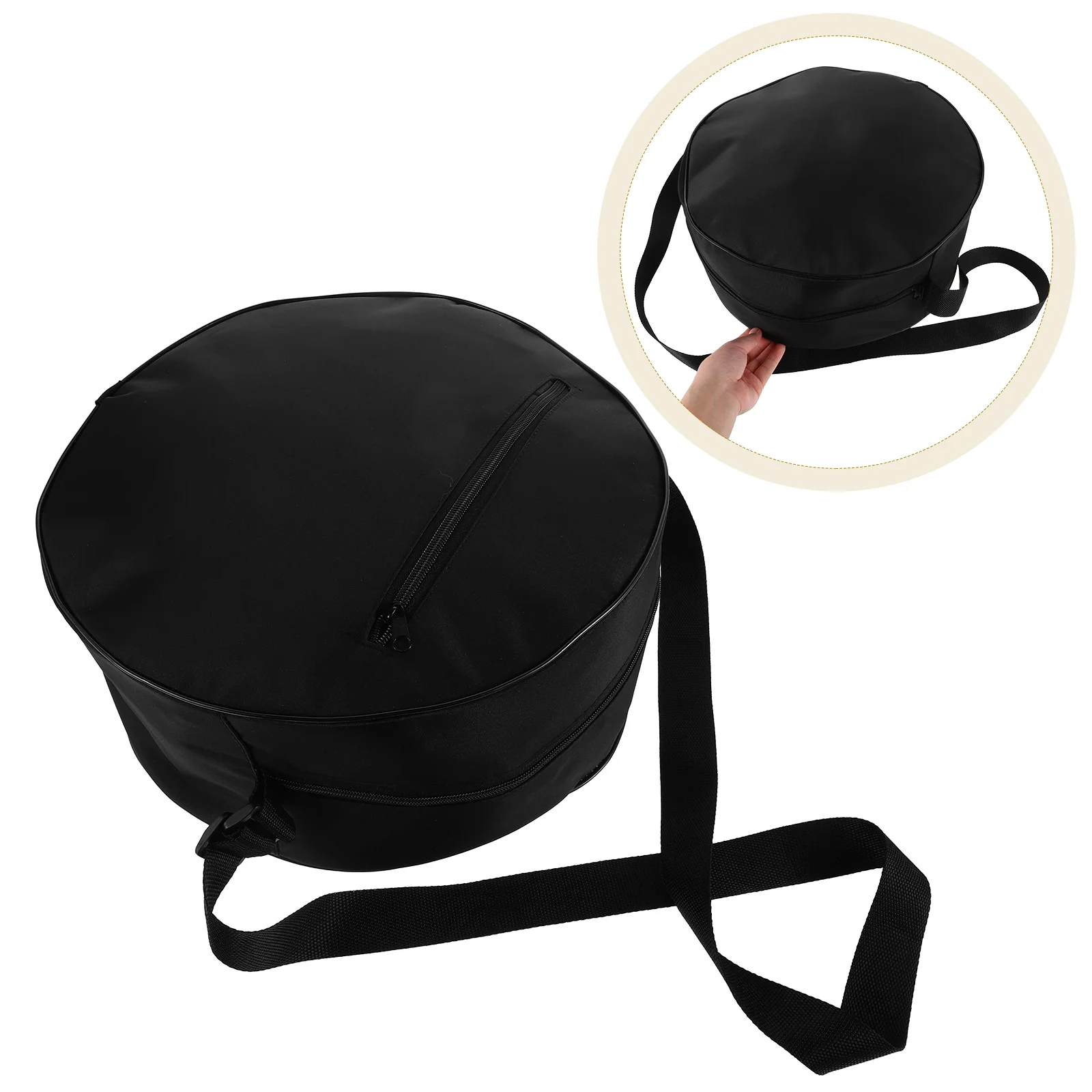 

Wheel Lightweight Portable Fitness Wheel Storage Case Thickened Cushioning Shockproof With Pockets Accessories Black