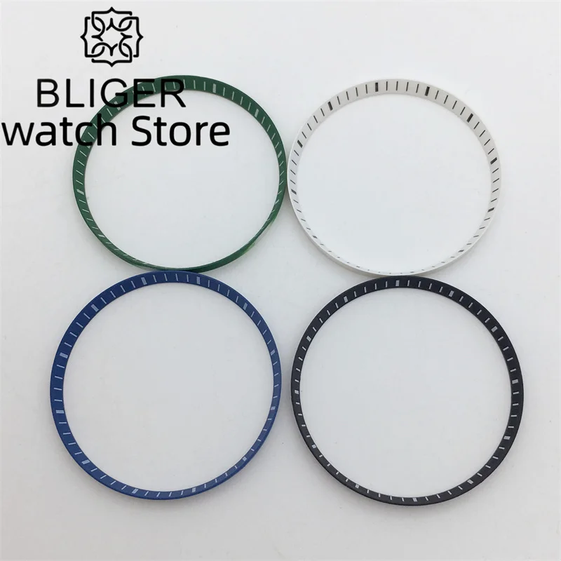 BLIGER Watch case Parts 30mm*28mm*2.4mm Chapter Ring Two-color GMT/ Monochrome chapter ring for 40mm diving series watch case