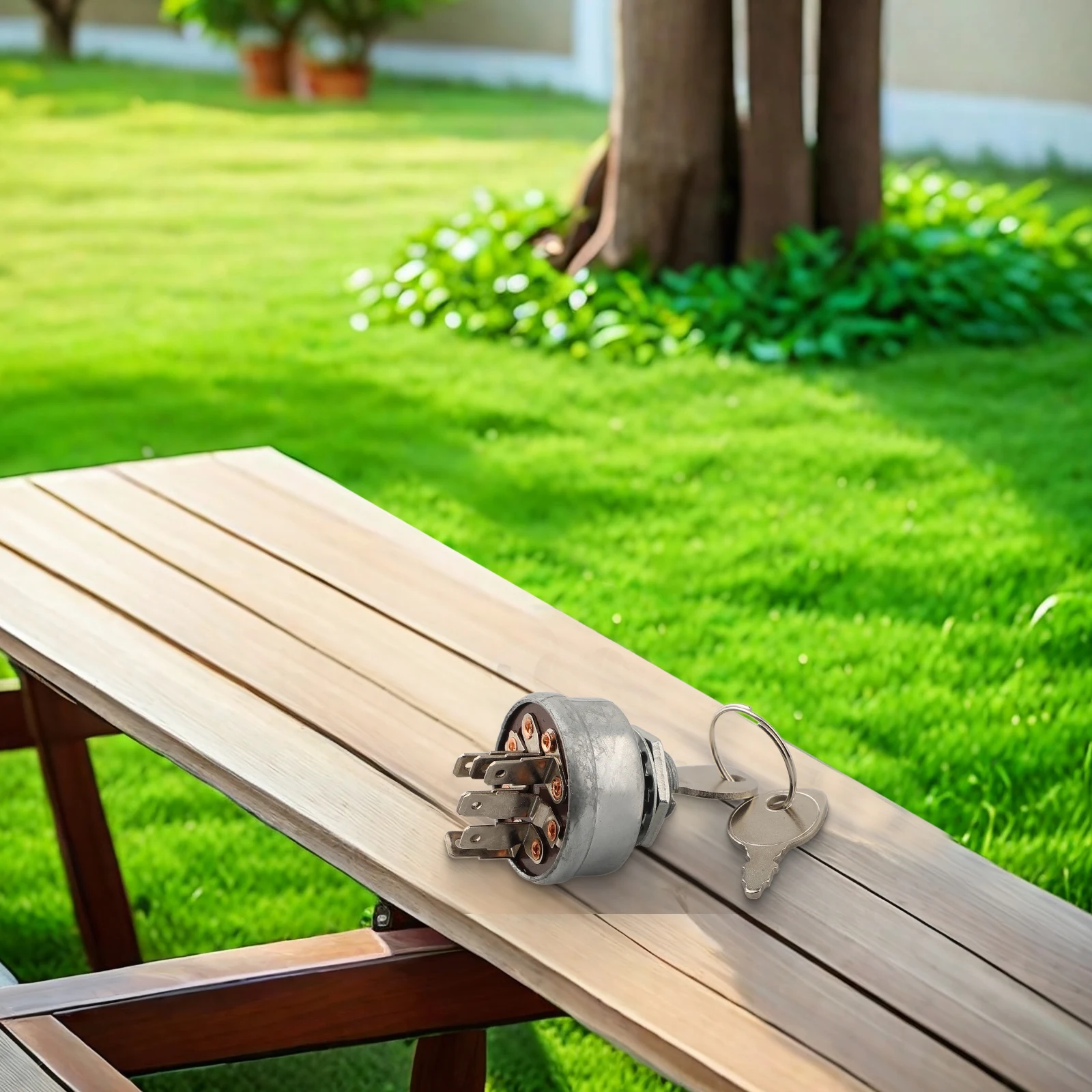 

Lawn Tractor Ignition Key Start Switch with 7 Terminals Compatible with Models Replacing Part Numbers 532140301 9251717