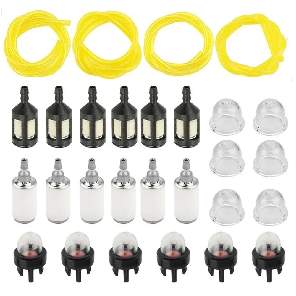 Pequeno Motor Linha De Combustível Conjunto Com Filtros, Primer Lâmpadas Peça De Substituição, Jardim Acessórios De Energia, 20ft, 28Pcs