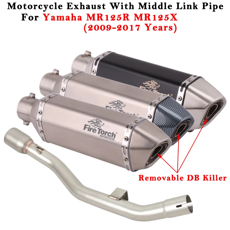 

Motorcycle Exhaust Escape Modified Muffler With Middle LinK Pipe DB Kiiler For YAMAHA WR125R WR125X WR 125R 125X 125 2009 - 2017