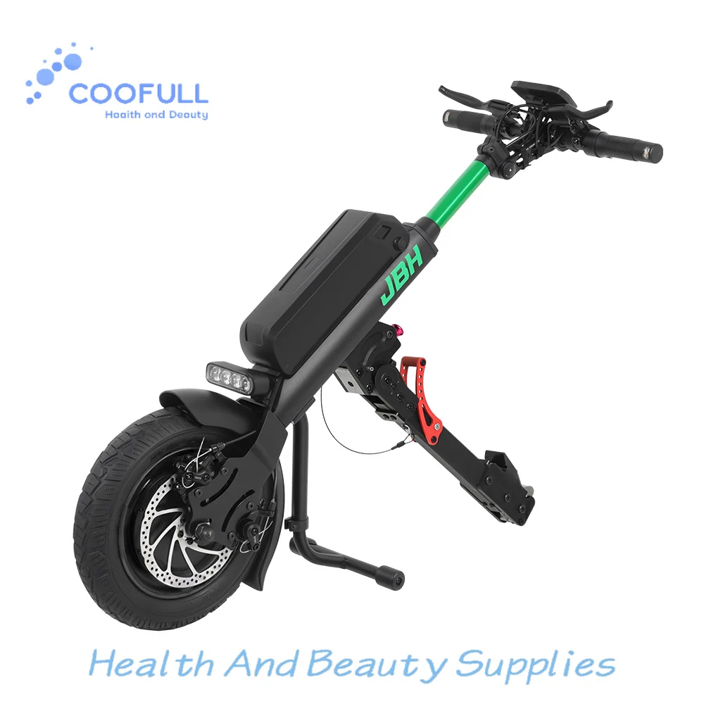 Coofull Electric Handcycle Wheelchair Attachment for Disabled People with Disc Brake and Lightweight Aluminum Alloy Frame