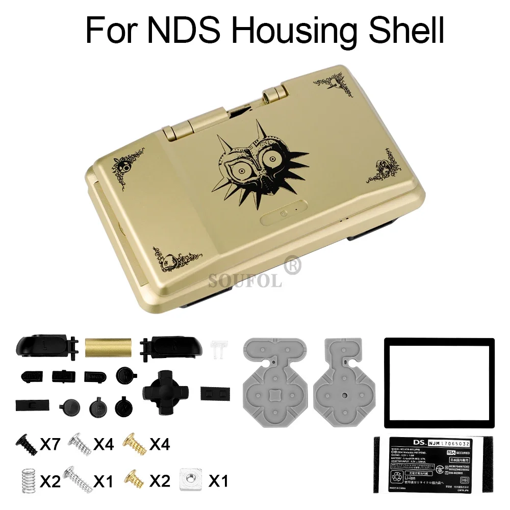 7 ألوان يمكنك صنعها بنفسك بديلة لوحدة تحكم ألعاب نينتندو DS NDS مجموعة كاملة من غطاء شل الإسكان مع أزرار ملحقات حافظة واقية