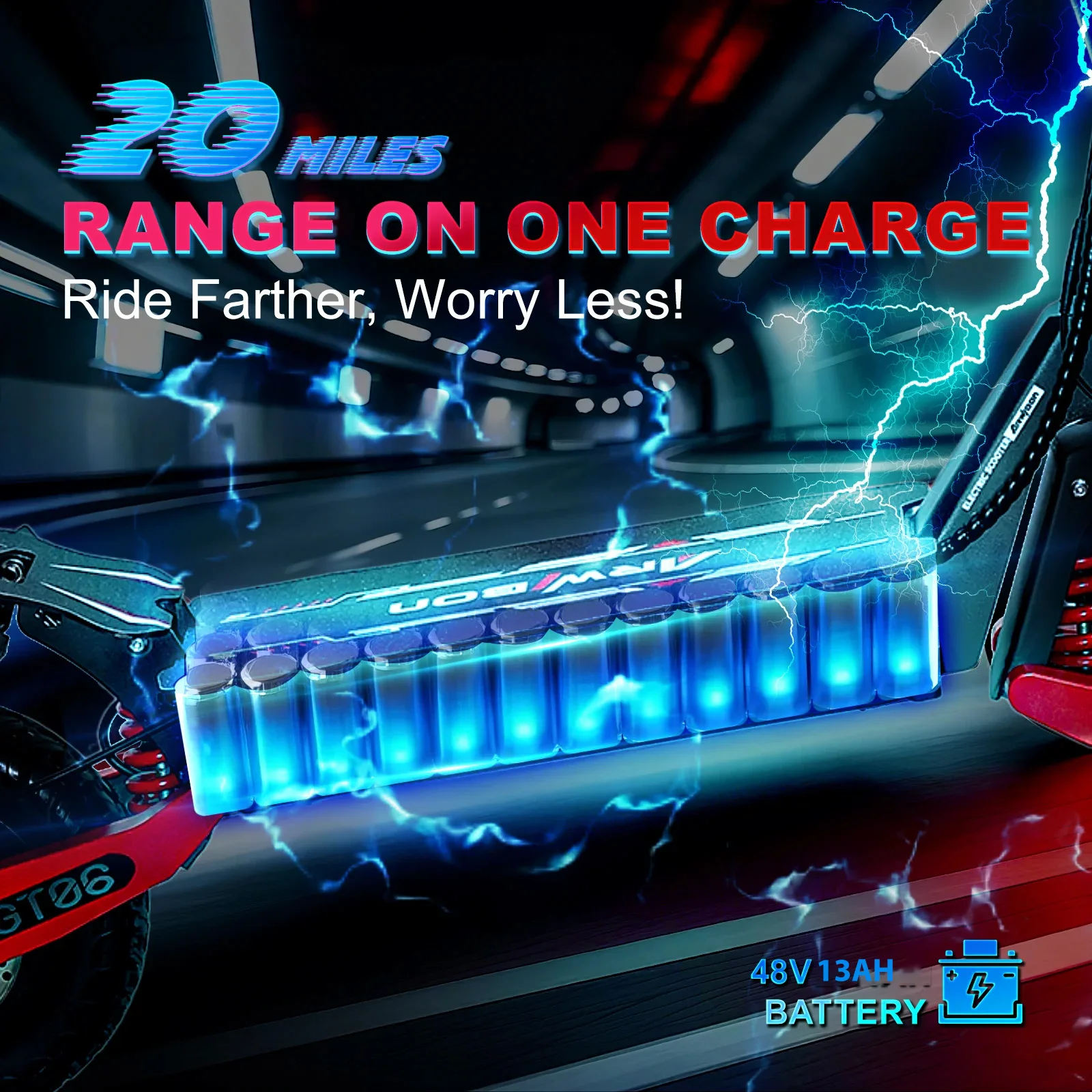 سكوتر كهربائي للبالغين، سكوتر سريع بمحرك 1200 وات، إطارات للطرق الوعرة مقاس 11 بوصة، سرعة علوية تصل إلى 28 ميلاً في الساعة ومدى طويل 32 ميلًا، Dual Br