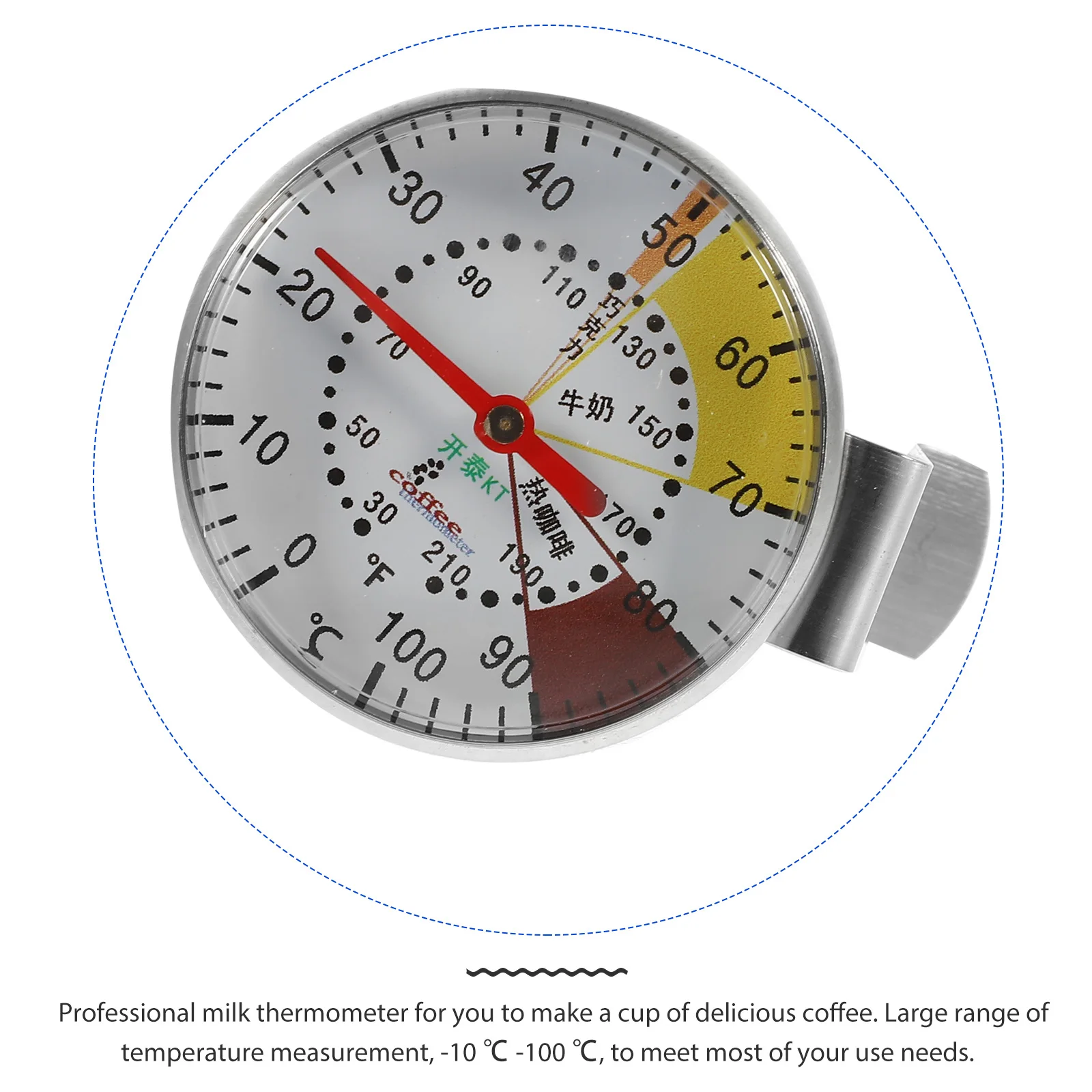 

Coffee Milk Thermometer Stainless Steel Espresso Cappuccino Thermometer Tool Portable Milk Coffee Temperature Meter With Clip
