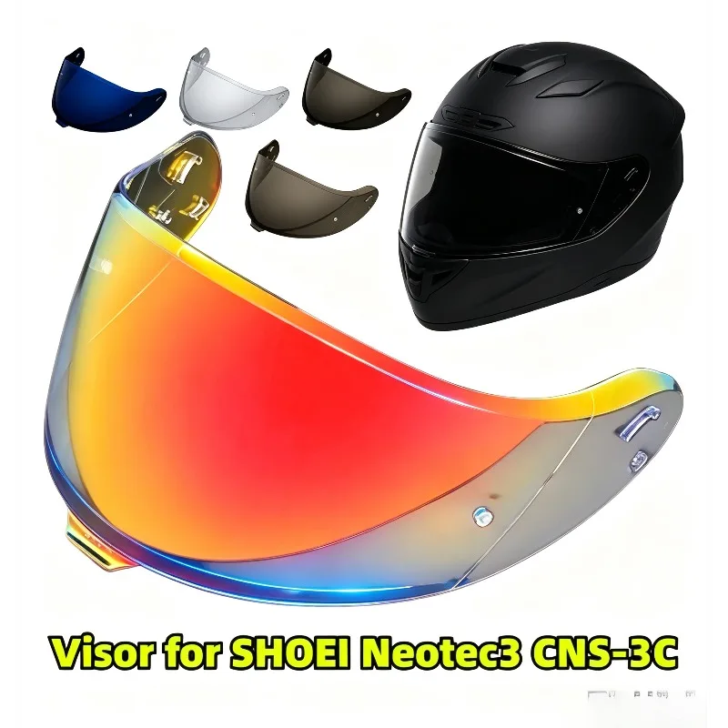 Helmet Visor Replacement Visor Suitable for CNS-3C SHOEI Neotec 3 Neotec III Flip-up Helmet UV-blocking & Color-changing Visor