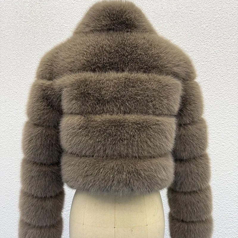 Women Imitation Fox Fur Faux Fur Short Women For Coat 2025 New Winter Thick Fur Coat Temperament Elegance Faux Fox Fur Coat H510