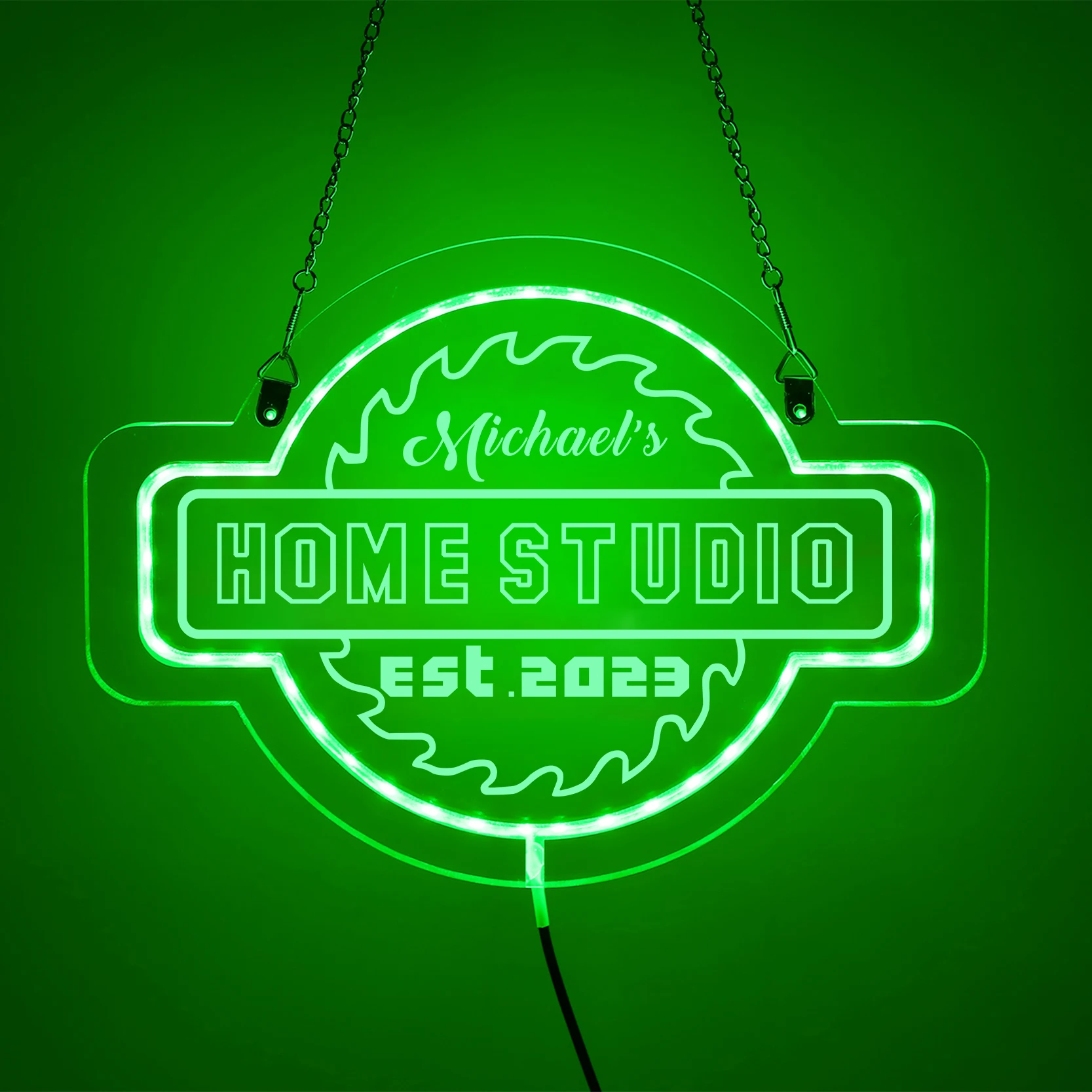 Personalized Studio LED Neon Sign Adjustable Light Color Mode Brightness Wall Lamp for Studio Workshop Hanger Decorations