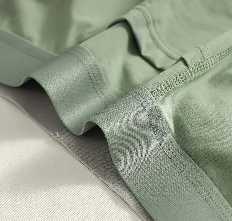 Ropa interior de algodón para hombre, Boxer de pierna larga, pantalones cortos antirozaduras, bolsa separada, entrenamiento atlético, Ropa Interior Deportiva antideslizante