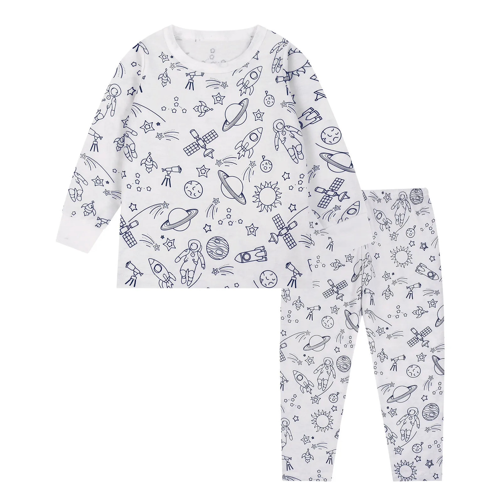 Colorable DIY Two Piece Pajama Set for Children Boys Girls Color Your Own Handcraft Pyjamas Kids DIY Coloring Kit for Pajama