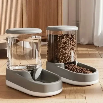 Pet Automatic Feeder Cat Food Bowl Things for Cats Puppy Bowl Feeding Watering Supplies Drinker Dog Food Storage Dispenser 6
