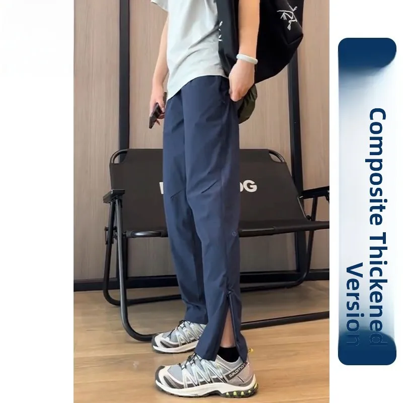 

High Street Thiened Autumn Winter Sports Sle Cosite Functional Pants American Retro Zipper Outdoor Casual Straight Leg...