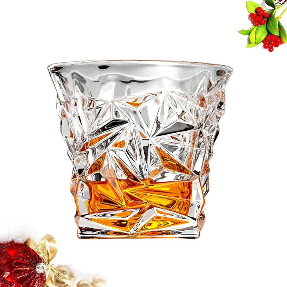 230Ml -Free Whiskey Cup Diamond Glass Tumbler for Whiskey Wine Spirits Home Restaurant Decoration
