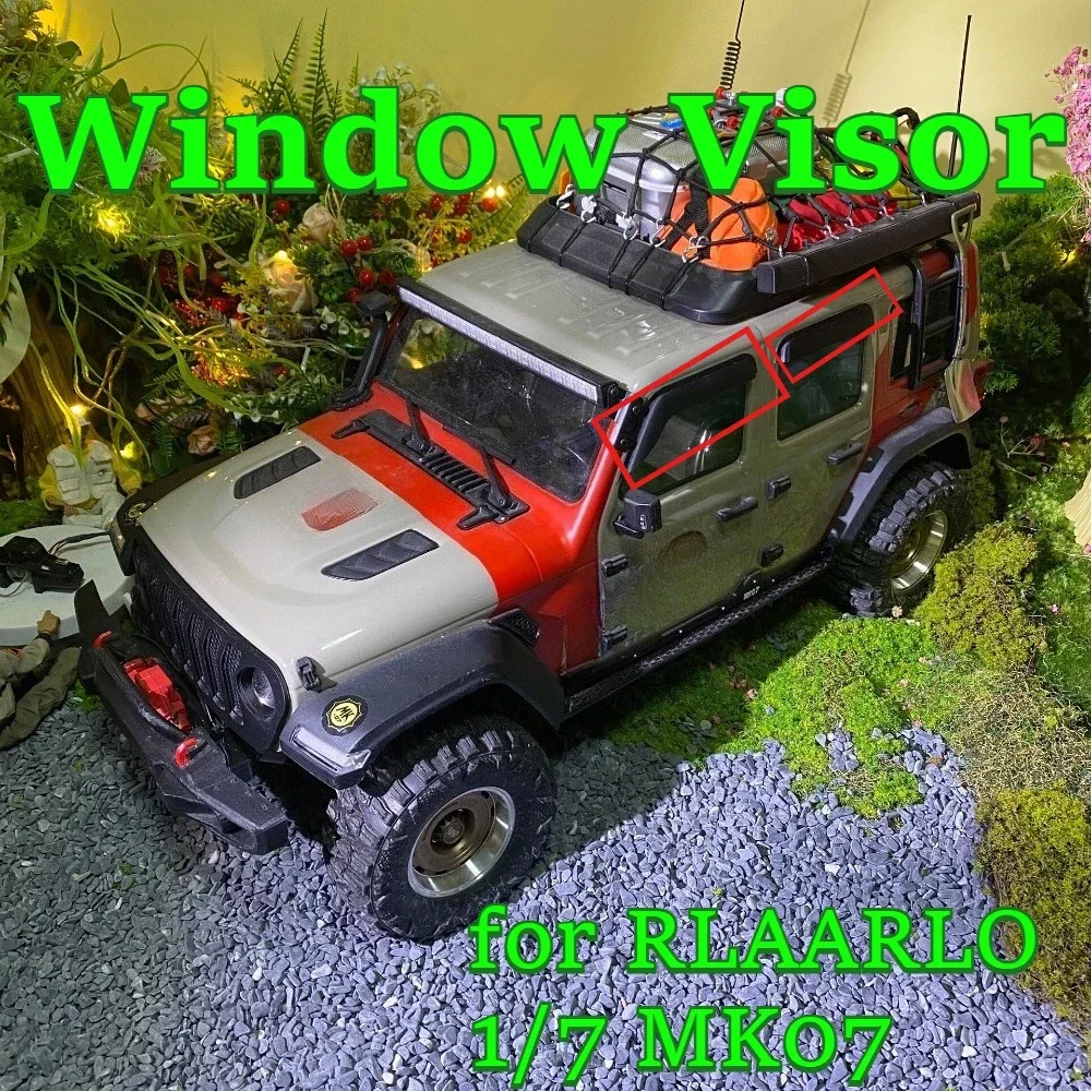 RC remote control car simulation Window Visor cosmetic fitting for RLAARLO 1/7 MK07 custom size replacement spare accessories 3