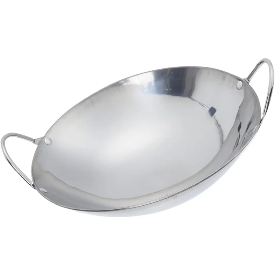 

9inch Mini PreSeasoned Cast Iron Wok with Dual Handles for Efficient StirFrying Soups and Pasta Cooking Ideal for Oven Dishwash