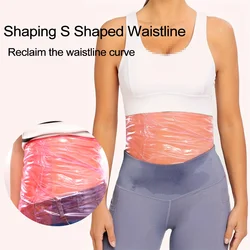 Women Sauna Flat Abdomen Plastic Belt Burning Fat Sport Fitness Waist Elastic Tummy Sweat Body Shaper Weight Loss Belt