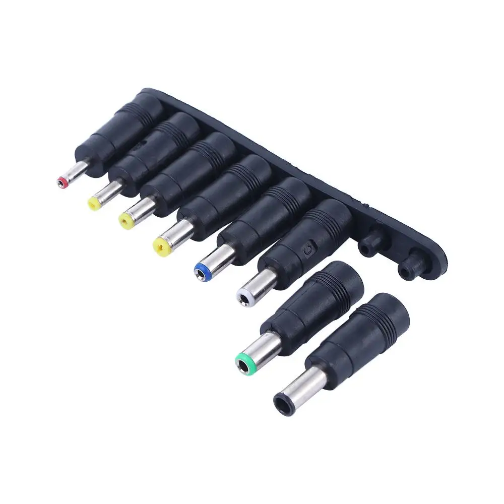 8pcs Universal Laptop DC Power Supply Adapter Connector Plug AC DC Jack Charger Connectors Laptop Power Adapter Conversion Plug