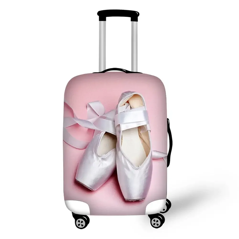 Pink Ballert Dance Girls Travel Accessories Suitcase Protective Covers 18-32 Inch Elastic Luggage Dust Cover Case Stretchable