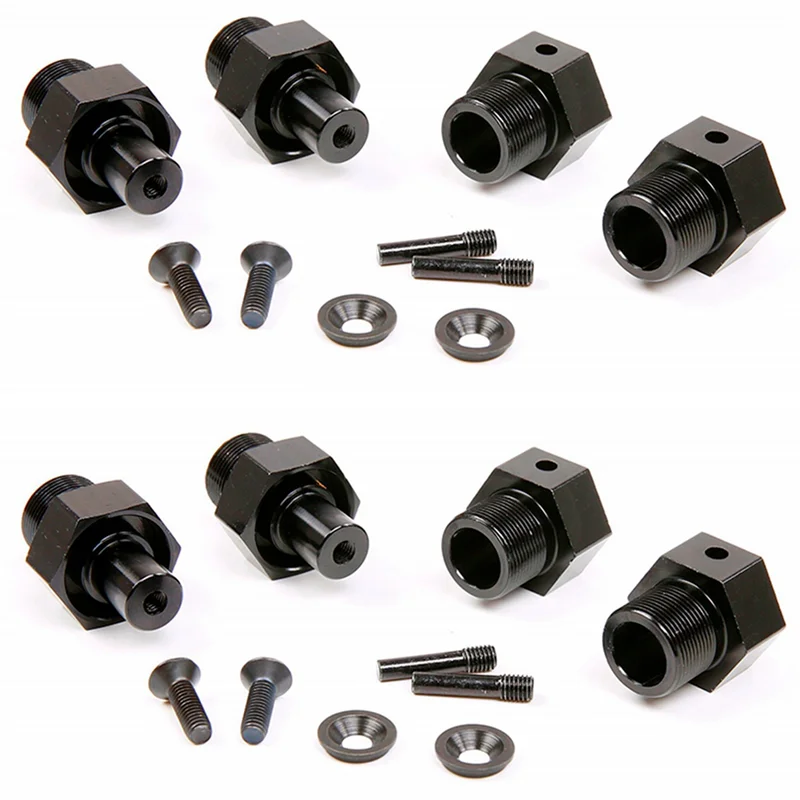 4 moyeux hexagonaux à dégagement rapide et mise à niveau dure adaptés aux pièces 1/5 HPI ROFUN ROVAN KM BAJA 5B-[A68T]