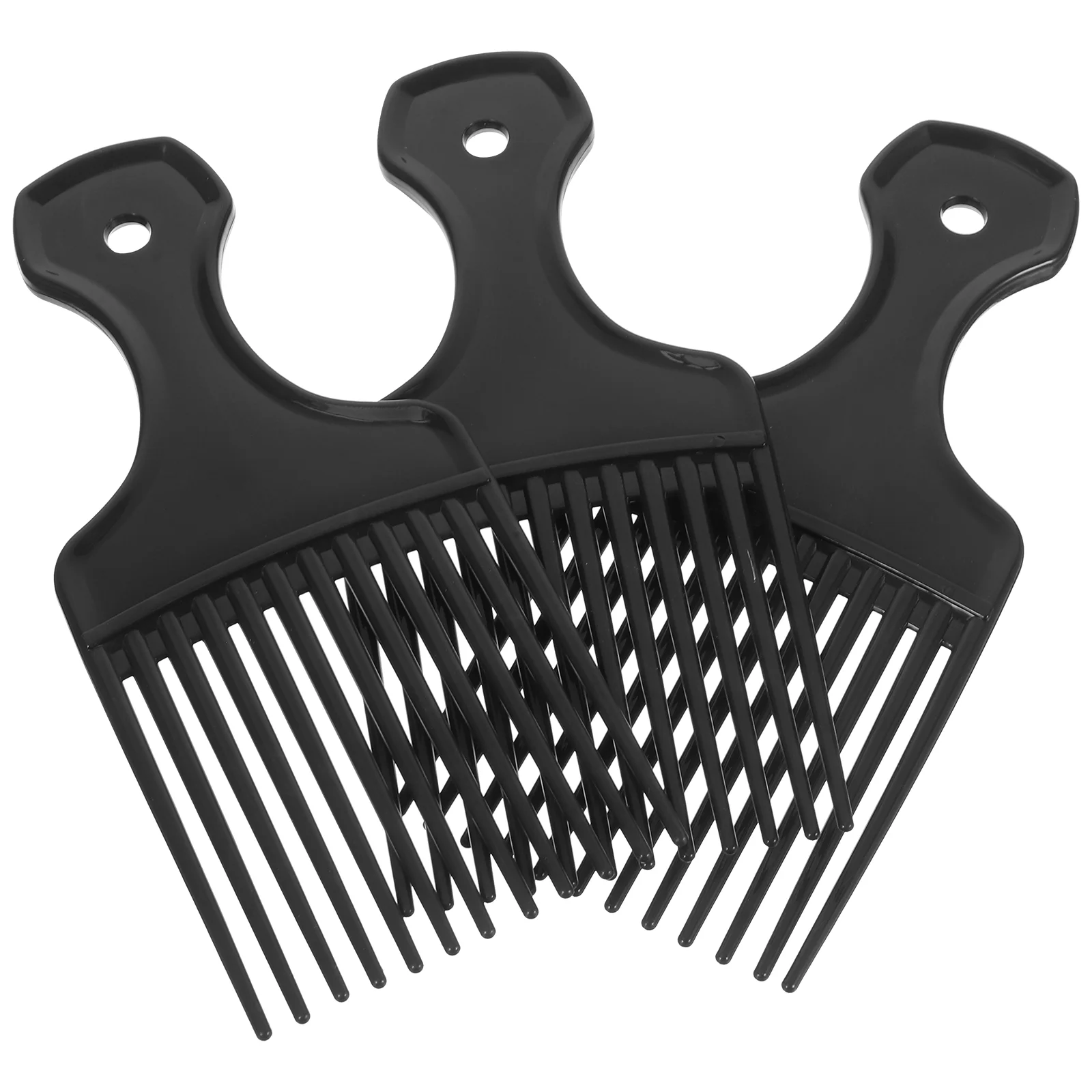 

3pcs Large Wide Tooth Comb Hair Detangling Comb Hairdressing Rake Combs Slick Styling Hair (Black) wide comb